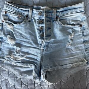 Abercrombie & Fitch Light Blue High Rise Shorts